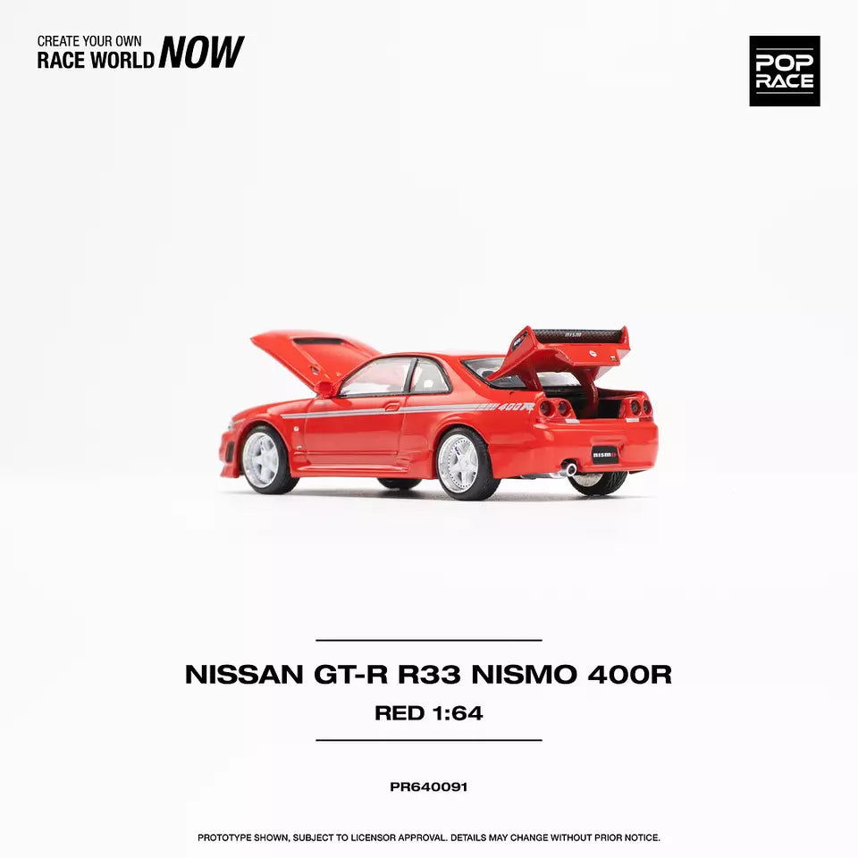 Pop Race 1:64 Diecast - Nissan GT-R Nismo 400R, Red - PR64-91