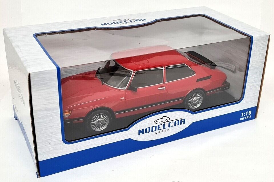 MCG 1:18 Scale Diecast Model Car - Saab 900 Turbo in Red - 1981