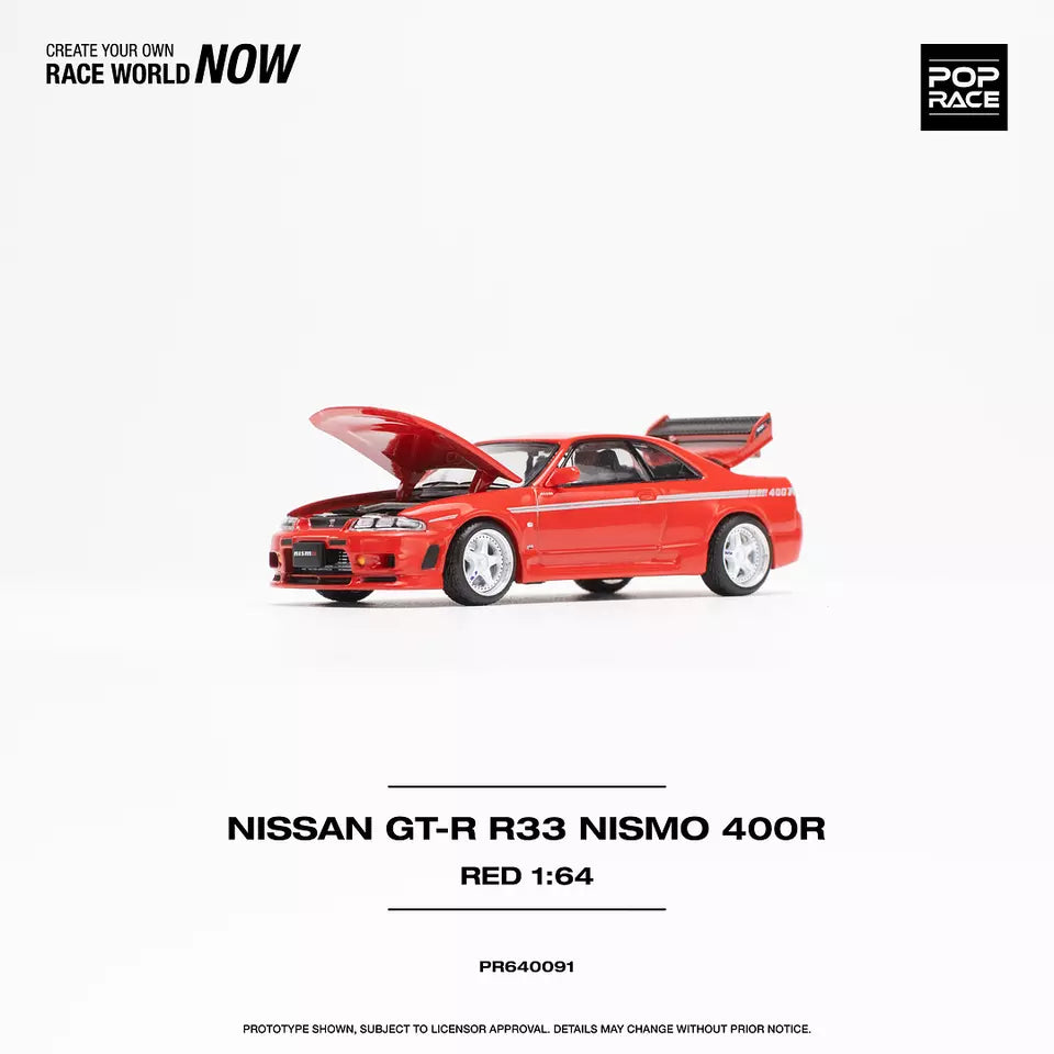 Pop Race 1:64 Diecast - Nissan GT-R Nismo 400R, Red - PR64-91