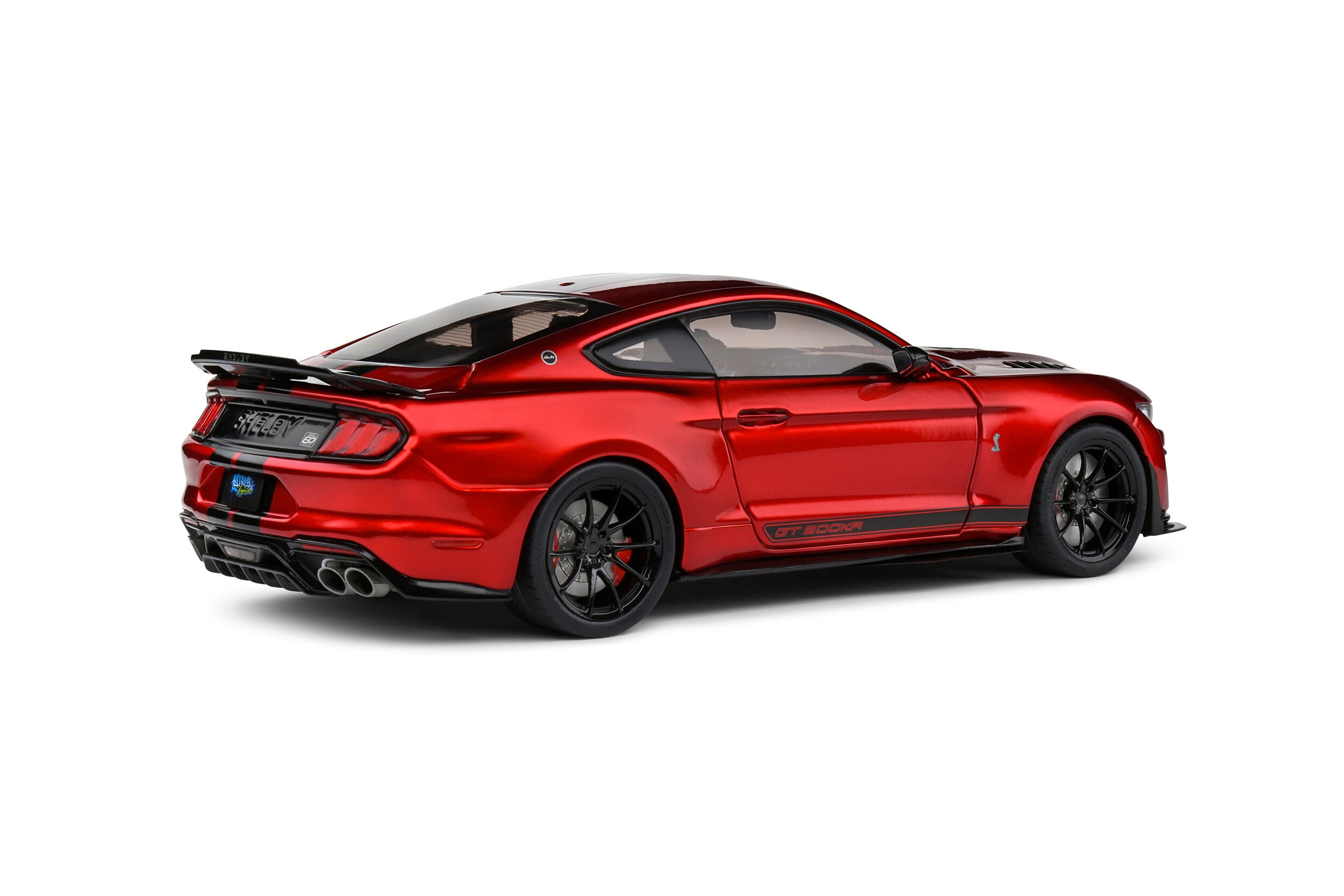 Solido 1:18 Diecast - 2023 Ford Mustang Shelby GT500KR, Red with Black Stripes - S1805914