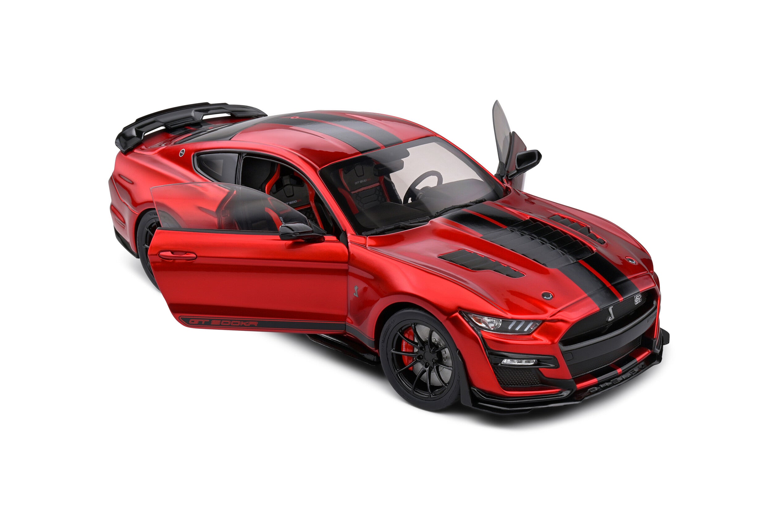 Solido 1:18 Diecast - 2023 Ford Mustang Shelby GT500KR, Red with Black Stripes - S1805914