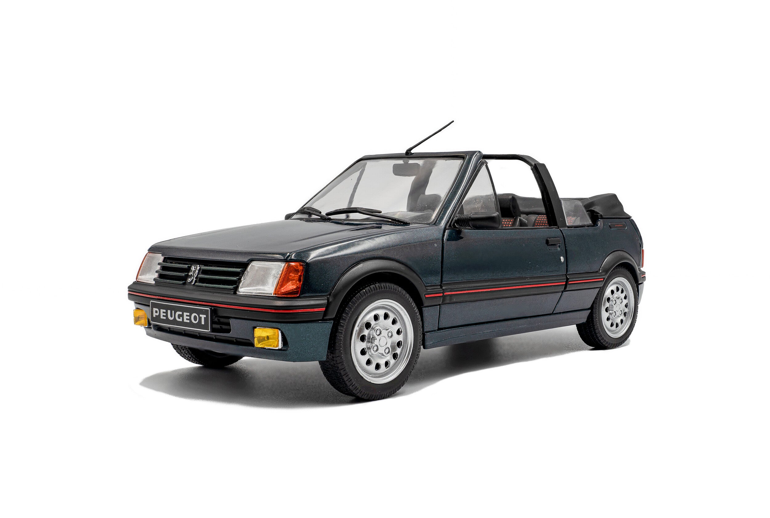 Solido 1:18 Diecast - 1986 Peugeot 205 CTi (Mk1) GTi 1.6 Cabriolet, Blue Green Metallic - S1806204