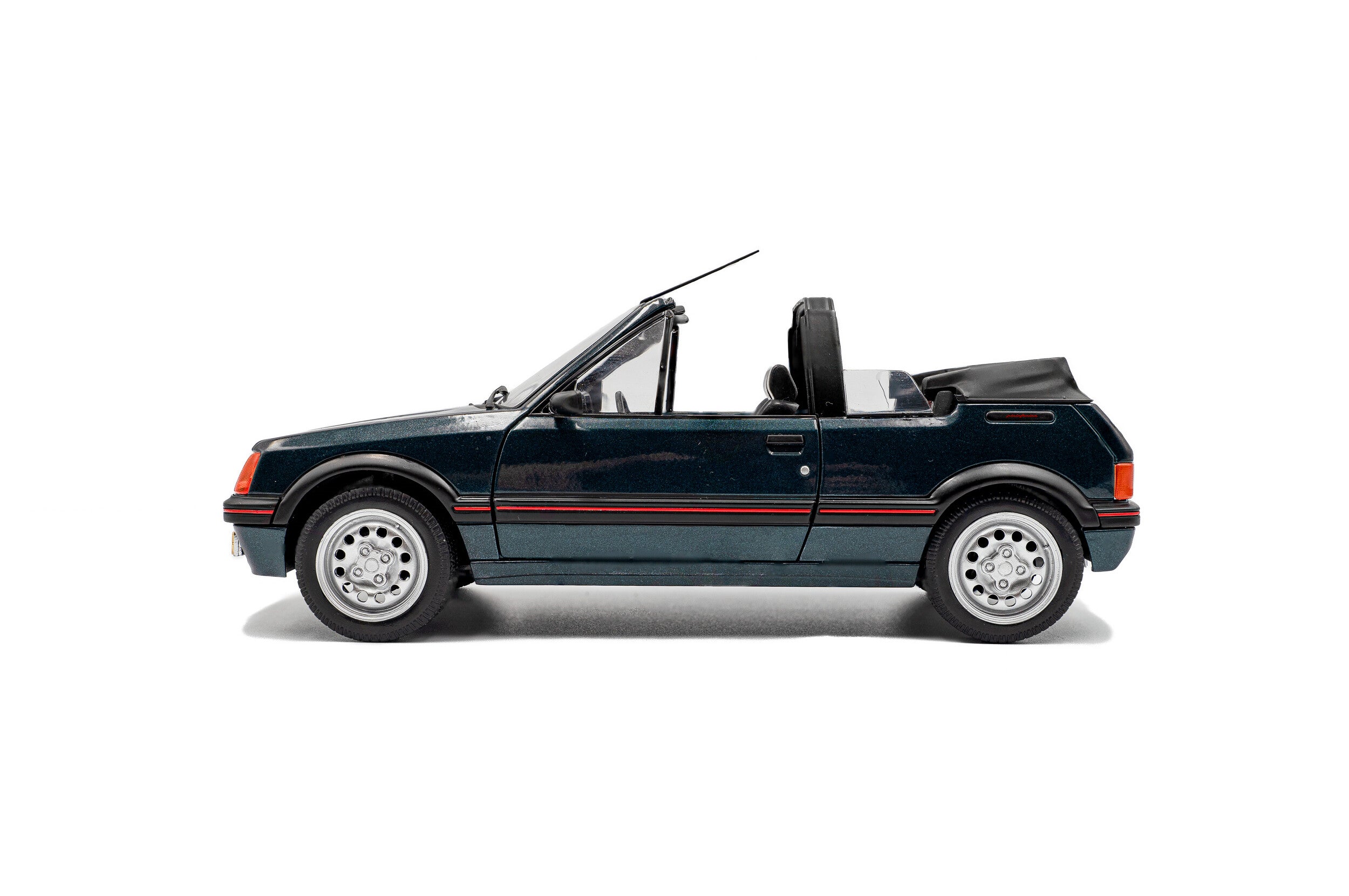 Solido 1:18 Diecast - 1986 Peugeot 205 CTi (Mk1) GTi 1.6 Cabriolet, Blue Green Metallic - S1806204