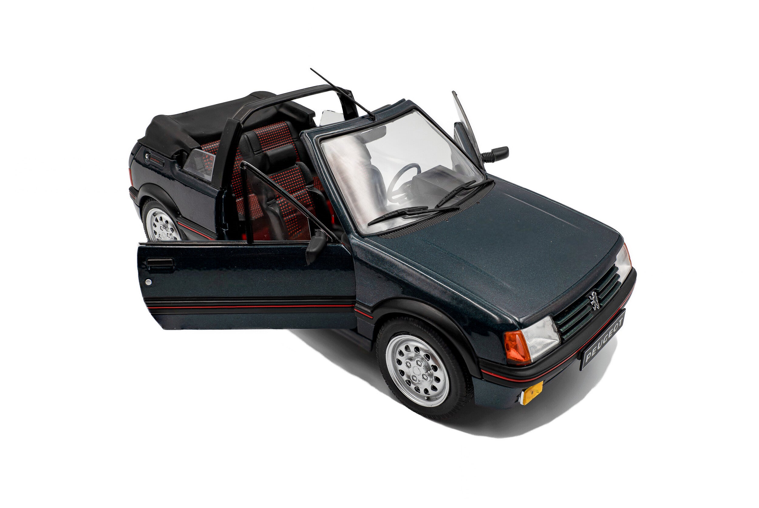 Solido 1:18 Diecast - 1986 Peugeot 205 CTi (Mk1) GTi 1.6 Cabriolet, Blue Green Metallic - S1806204