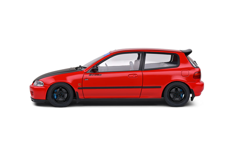 SOLIDO 1:18 Scale - 1991 Honda Civic (EG6) Spoon Version, Red - S1810403