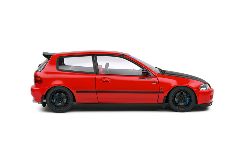 SOLIDO 1:18 Scale - 1991 Honda Civic (EG6) Spoon Version, Red - S1810403