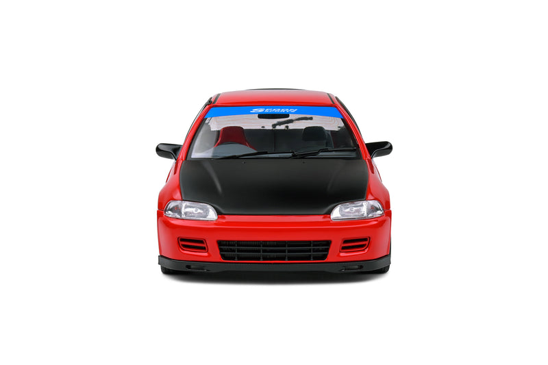 SOLIDO 1:18 Scale - 1991 Honda Civic (EG6) Spoon Version, Red - S1810403