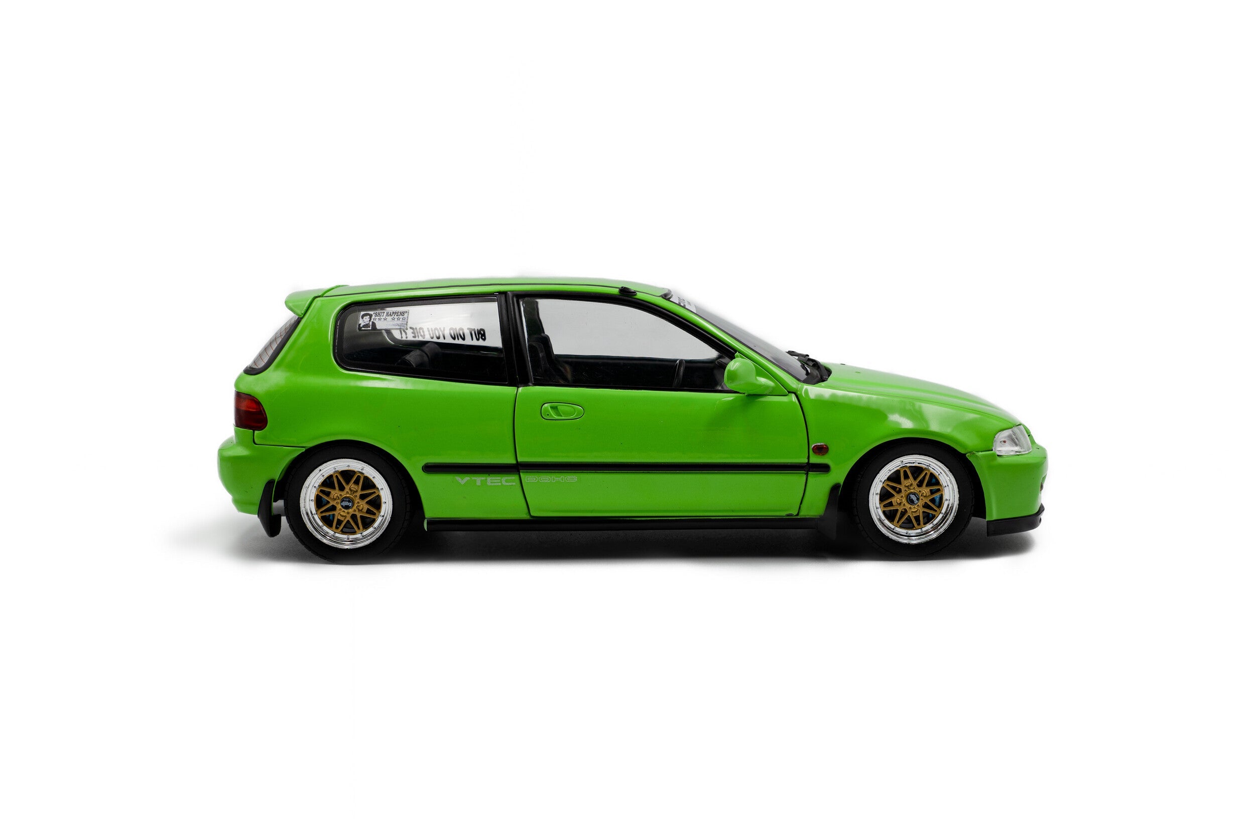 SOLIDO 1:18 Scale - 1991 Honda Civic (EG6), Neon Green - S1810408