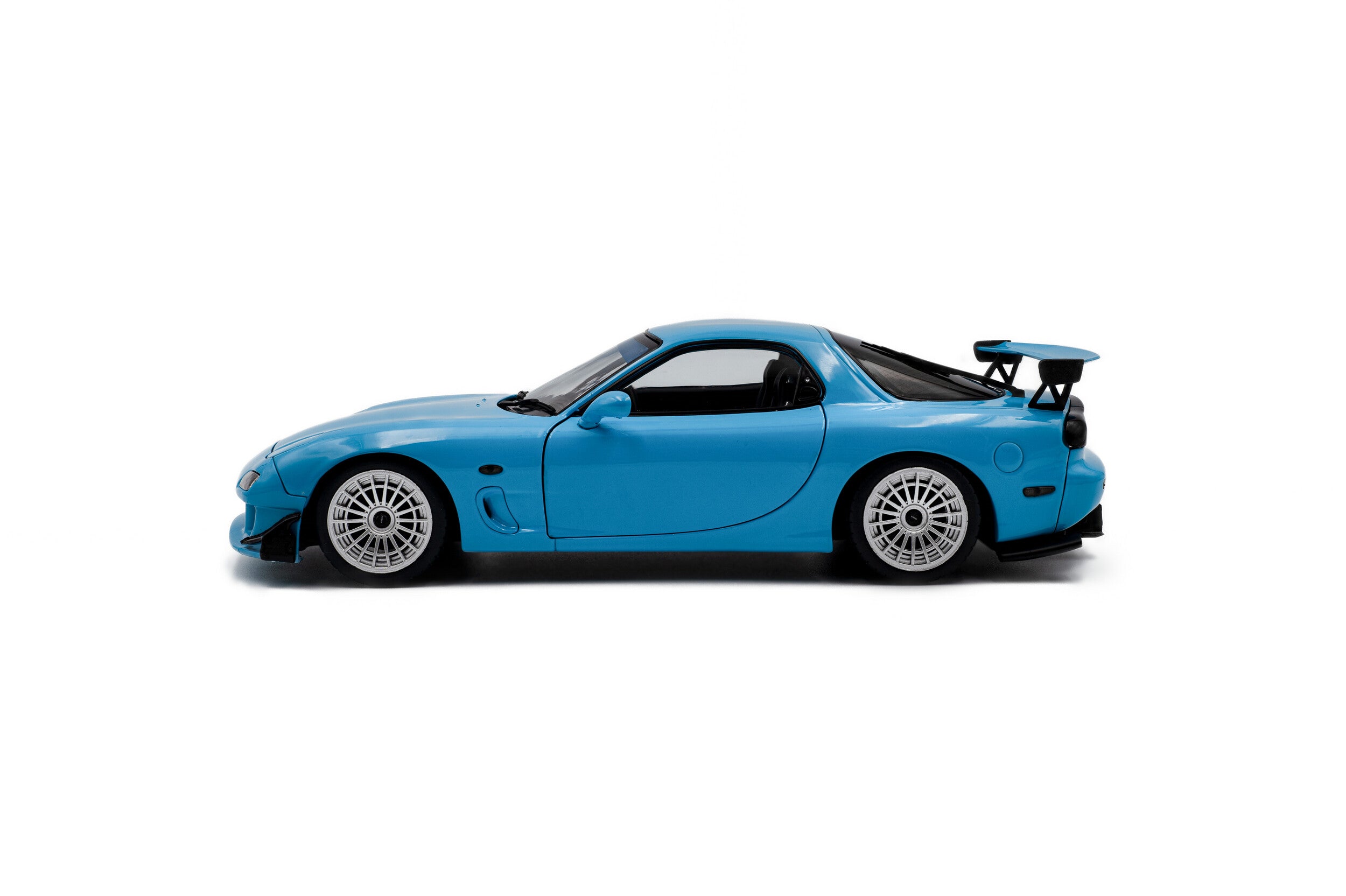 SOLIDO 1:18 Scale - 1999 Mazda RX7 FD3RS Streetfighters, Neon Blue - S1810608