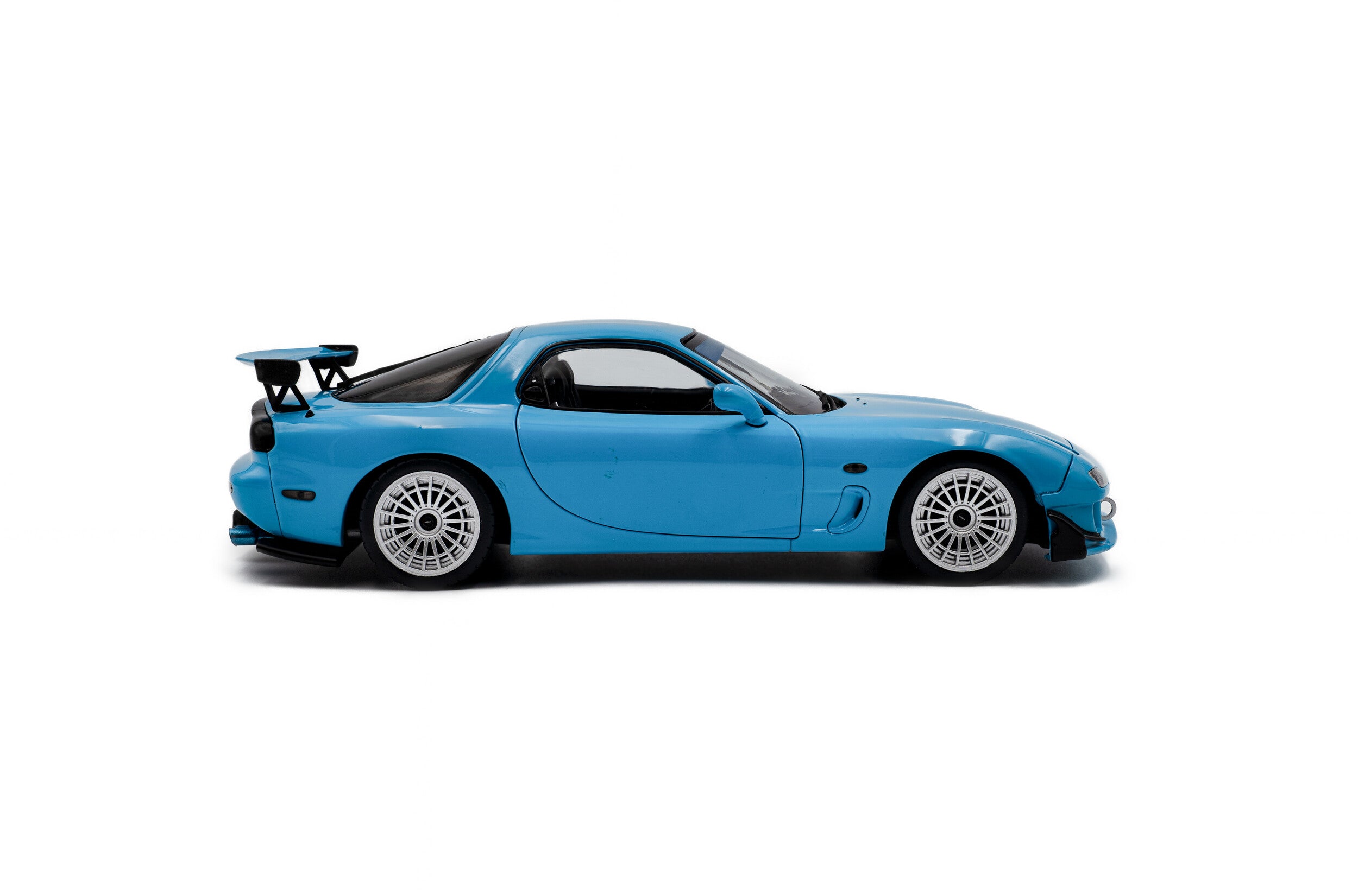 SOLIDO 1:18 Scale - 1999 Mazda RX7 FD3RS Streetfighters, Neon Blue - S1810608