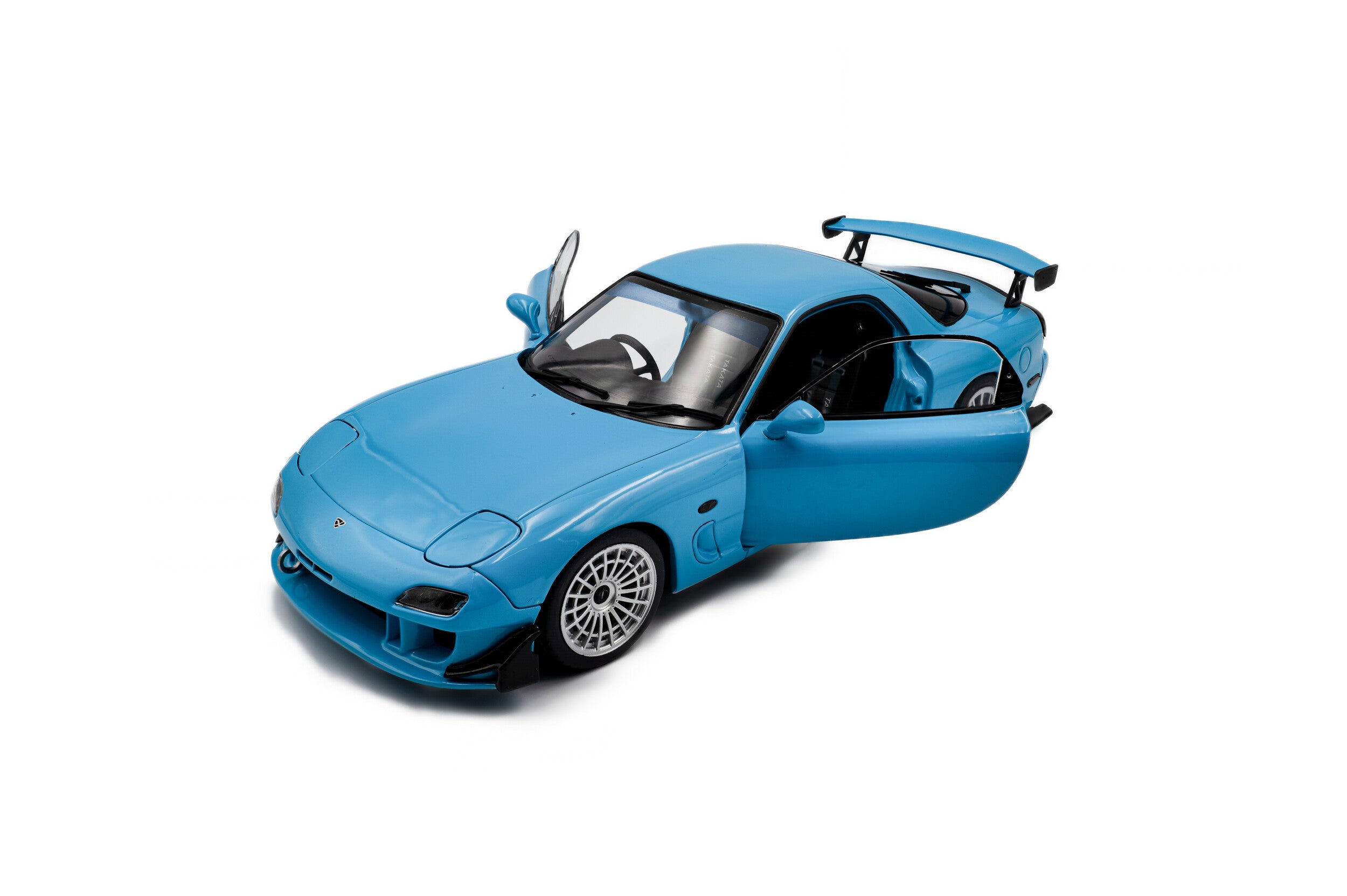 SOLIDO 1:18 Scale - 1999 Mazda RX7 FD3RS Streetfighters, Neon Blue - S1810608
