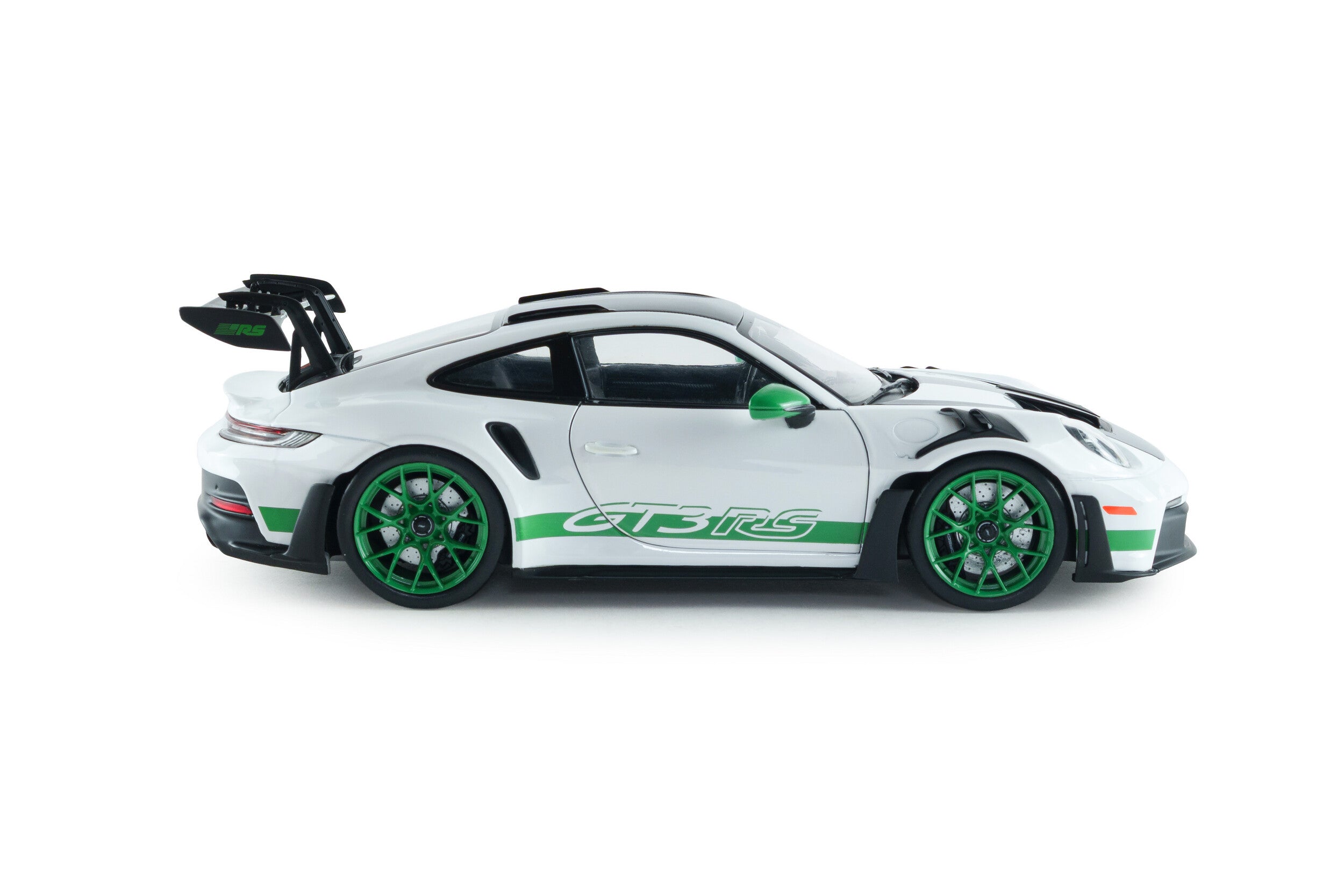 SOLIDO 1:18 Scale Diecast Model, 2024 Porsche 911 GT3 RS, Tribute to Carrera RS Package - White/Green - S1812107