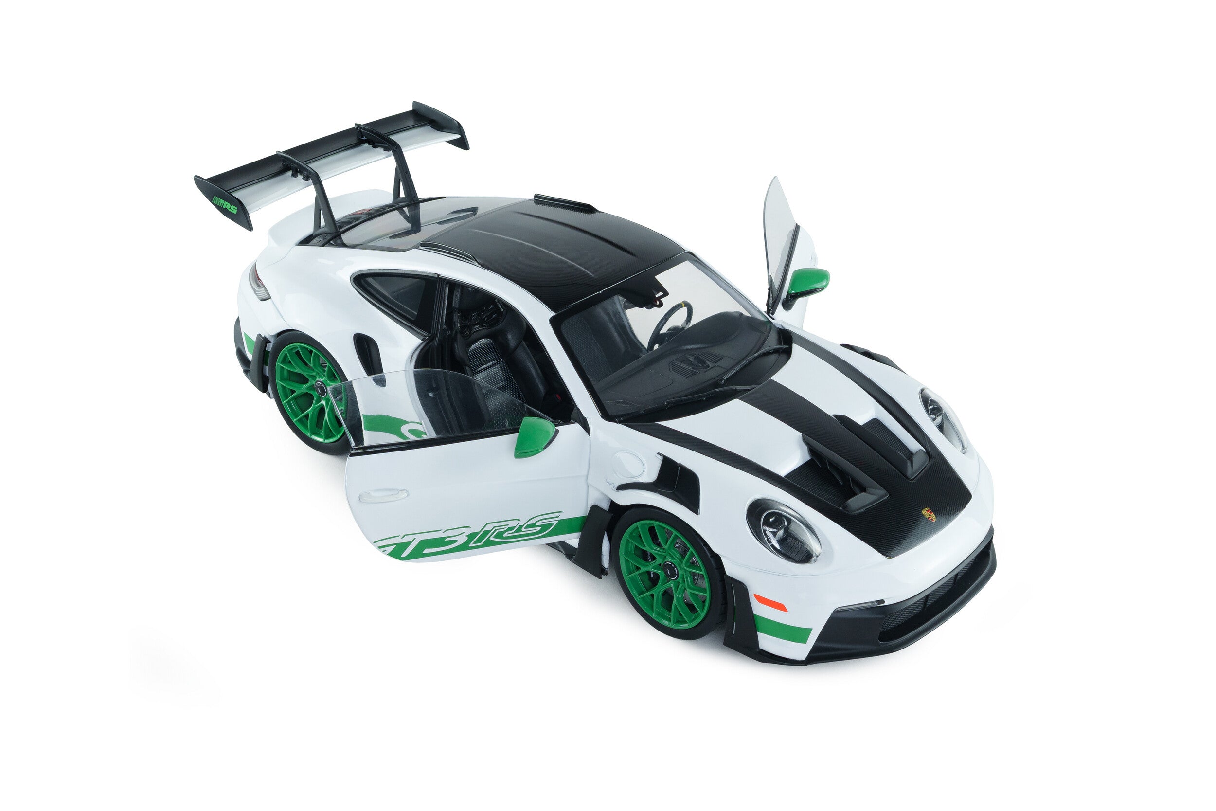 SOLIDO 1:18 Scale Diecast Model, 2024 Porsche 911 GT3 RS, Tribute to Carrera RS Package - White/Green - S1812107