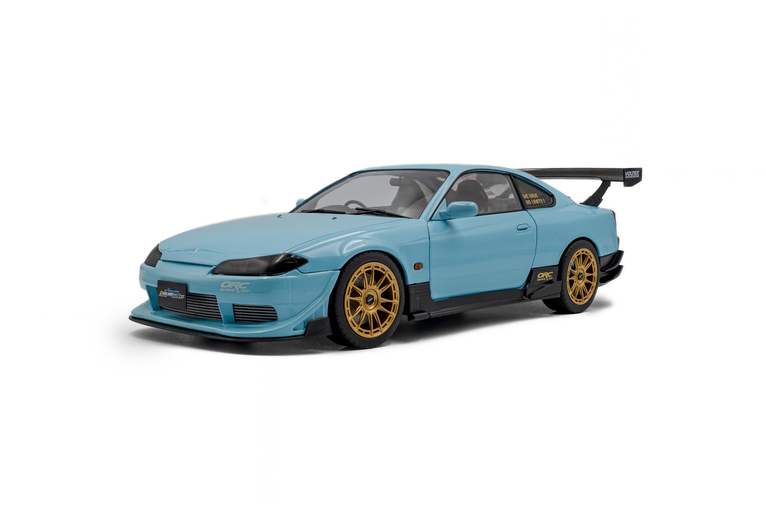 SOLIDO 1:18 Scale - 1999 Nissan Silvia S15 - Solido Works, Baby Blue - S1812204