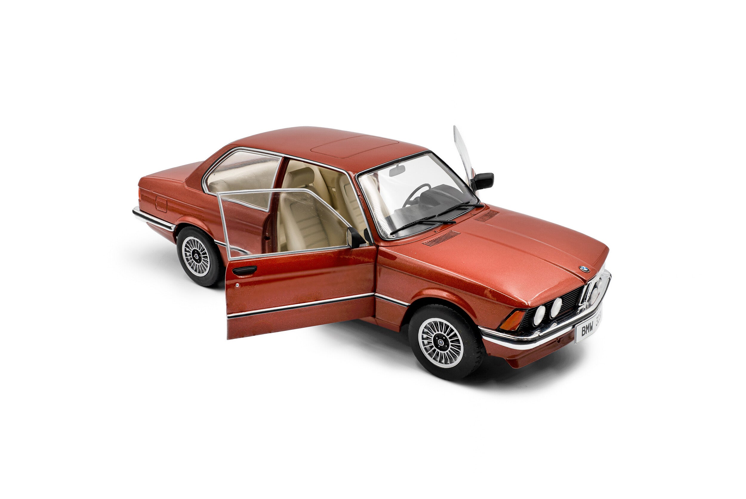 SOLIDO 1:18 Scale Diecast, 1980 BMW 323i – CHESTNUT RED METALLIC - S1812802