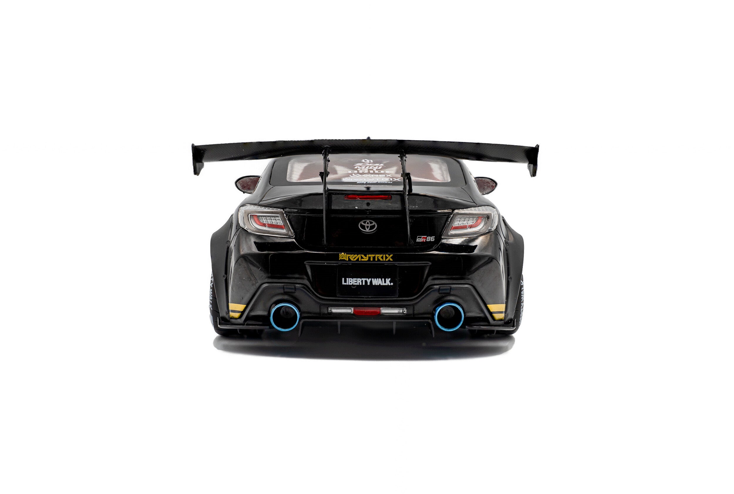 SOLIDO 1:18 Scale - 2024 Toyota GR86 Liberty Walk Body Kit, Black and Gold - S1813603