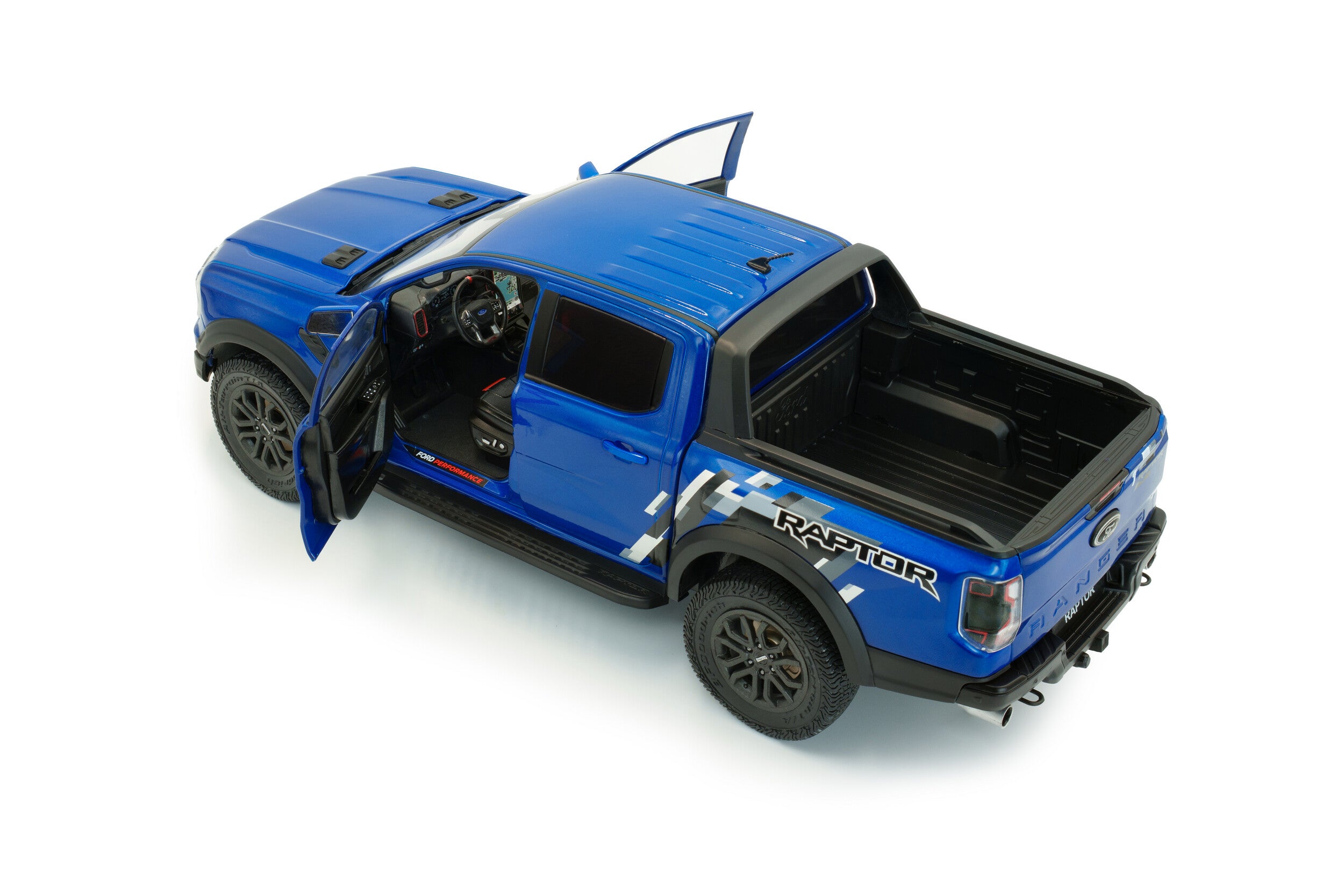 SOLIDO 1:18 Scale - 2024 Ford Ranger Raptor, Lightning Blue - S1813902