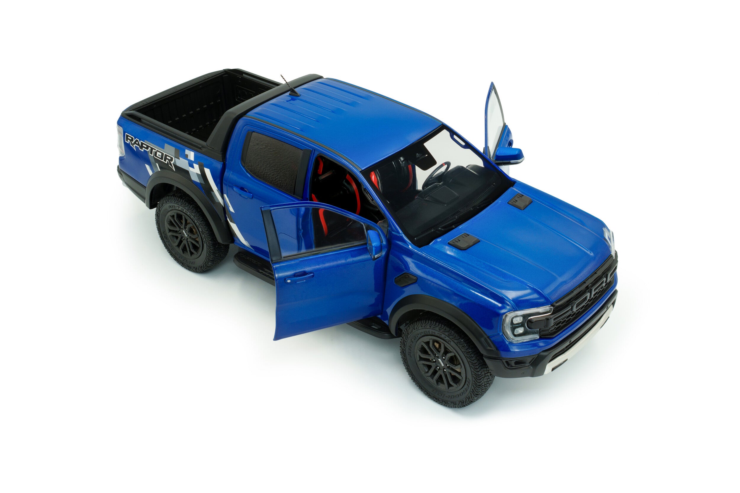 SOLIDO 1:18 Scale - 2024 Ford Ranger Raptor, Lightning Blue - S1813902