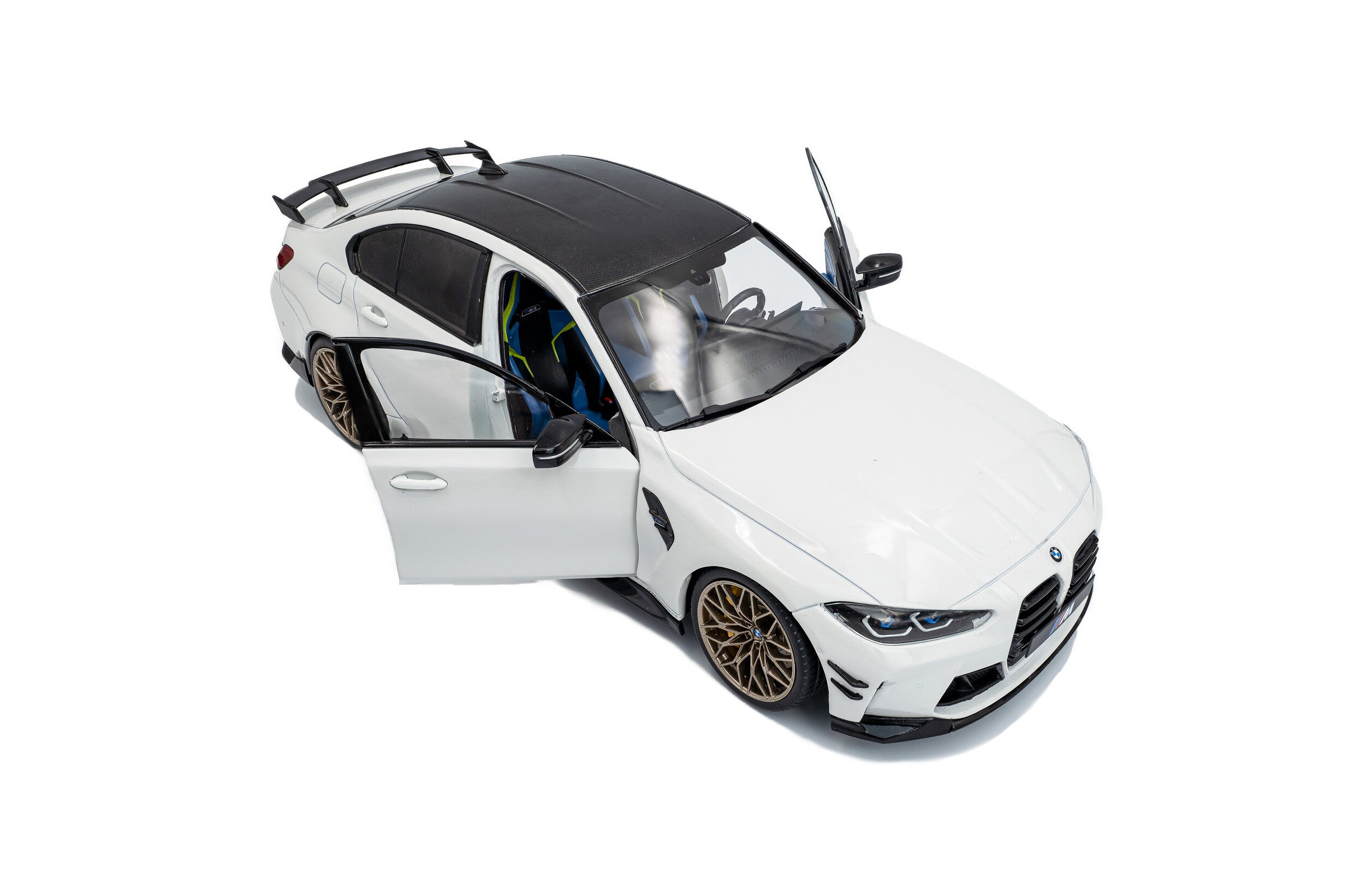 SOLIDO 1:18 Scale - 2024 BMW M3 Competition w/Performance Parts, Alpine White - S1814301