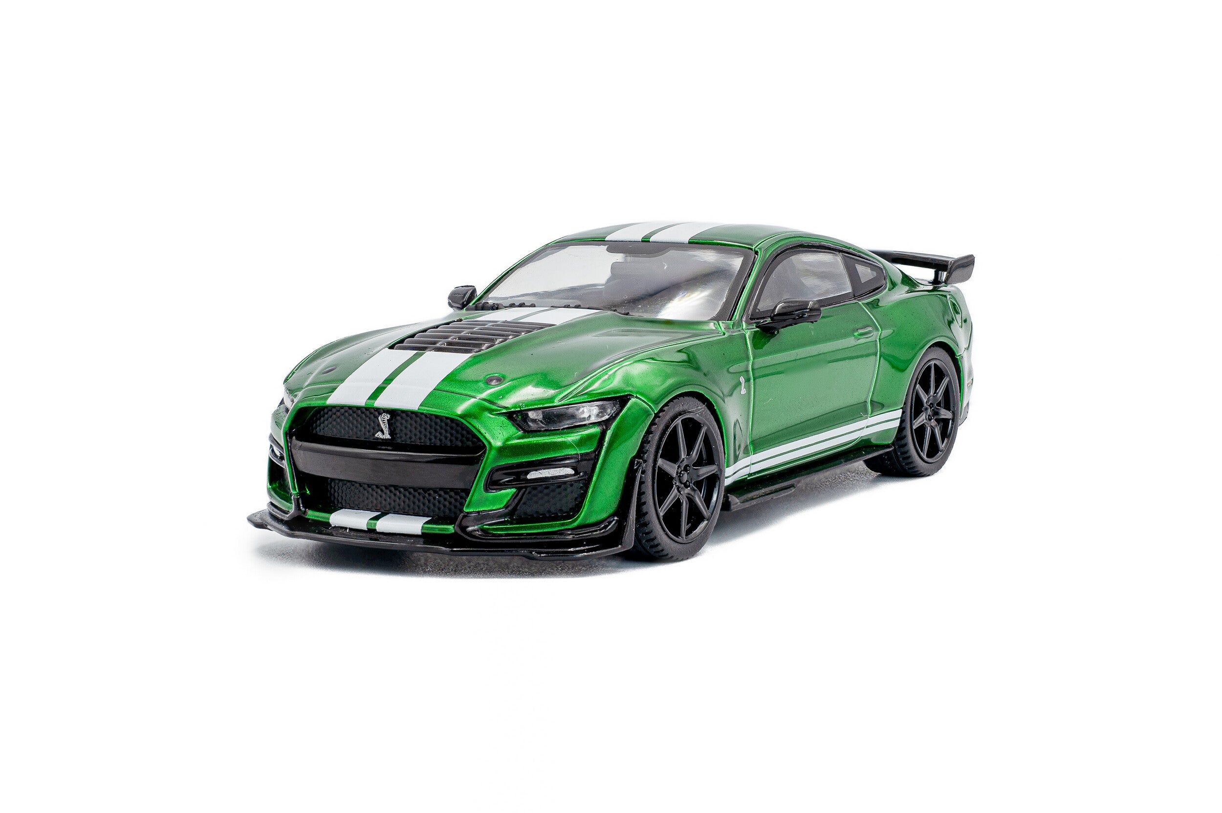 Solido 1:43 Scale, 2020 Ford Mustang Shelby GT500, Green with White Stripes - S4311511