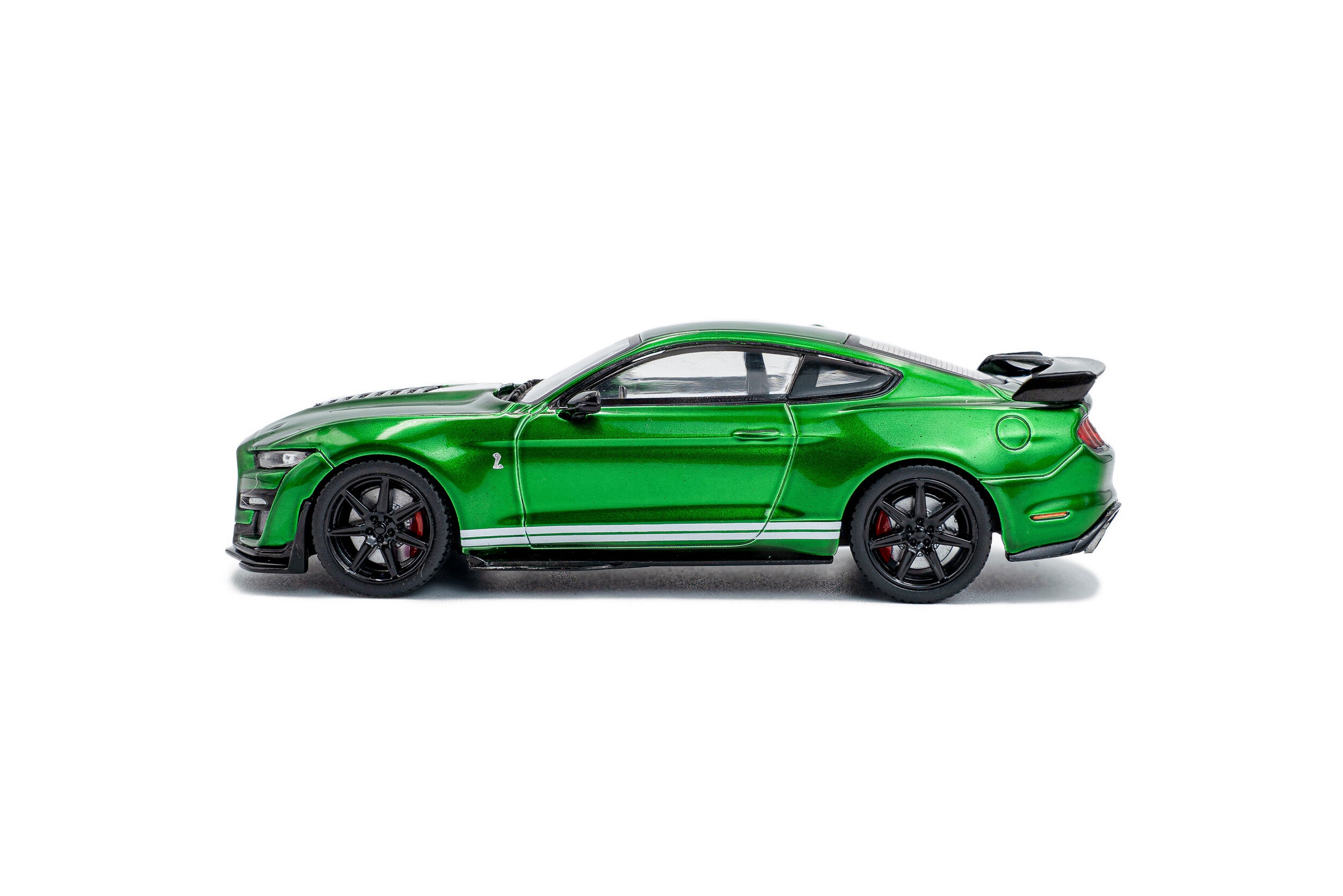 Solido 1:43 Scale, 2020 Ford Mustang Shelby GT500, Green with White Stripes - S4311511