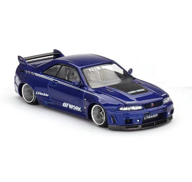 Mini Gt Kaido House 1:64 Nissan Skyline GT-R (R33) Works V1, Blue, KHMG089