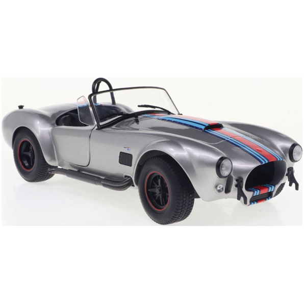 SOLIDO 1:18 Scale Diecast Model Car - 1965 SHELBY COBRA 427 MKII SOLIDO WORKS M - Racing Silver - S1804913