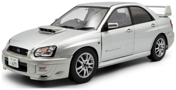 Solido 1:18 Diecast - 2003 Subaru Impreza WRX STi Premium, Silver Effect - S1812303