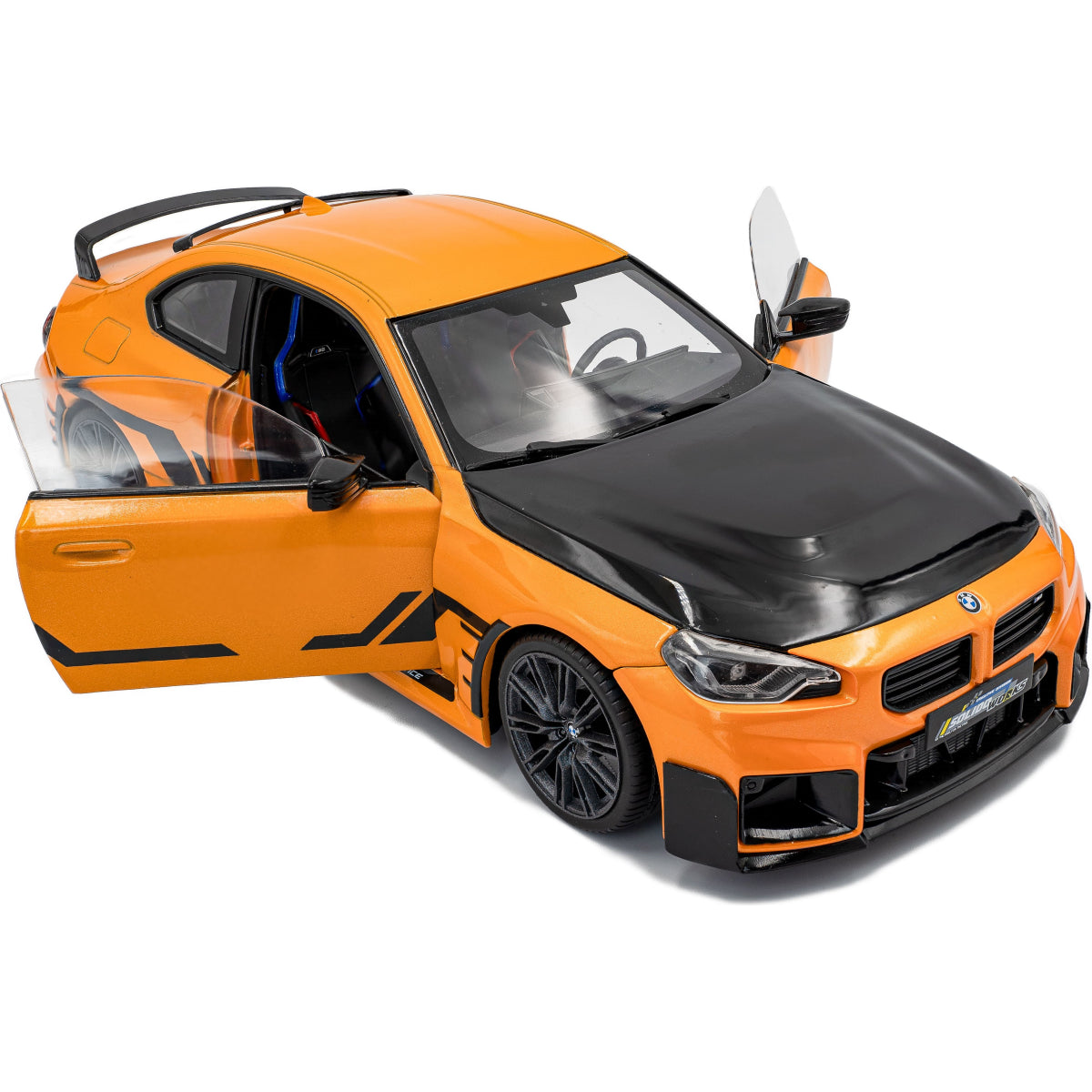 SOLIDO 1:18 Scale - 2024 BMW M2 with Performance Parts, Streetfighter Orange - S1812903