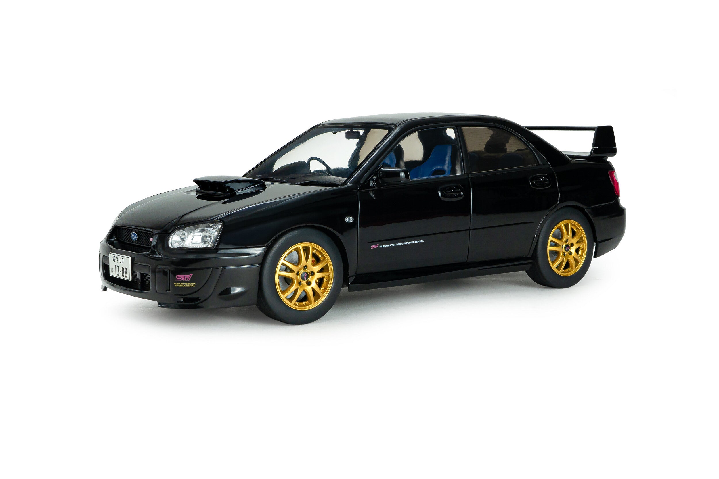 Solido 1:18 Diecast - 2004 Subaru Impreza WRX STi, Java Black Pearl - S1812305