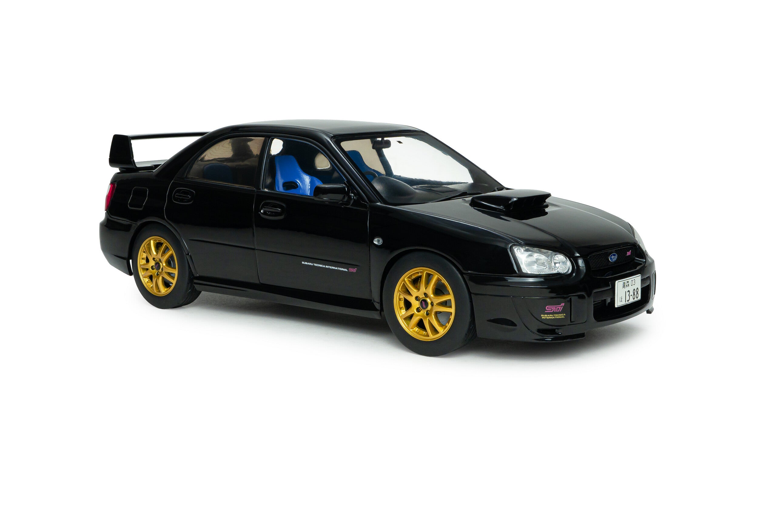 Solido 1:18 Diecast - 2004 Subaru Impreza WRX STi, Java Black Pearl - S1812305