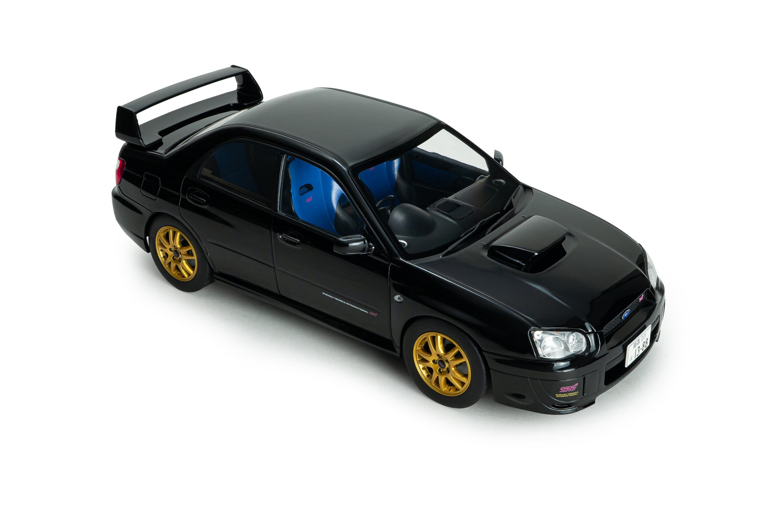 Solido 1:18 Diecast - 2004 Subaru Impreza WRX STi, Java Black Pearl - S1812305