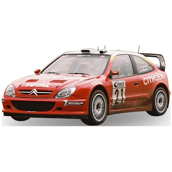 SUNSTAR 1:18 Scale - Citroen Xsara WRC #21 Loeb/Elena Winner ADAC Rallye Deutschland 2002 (Limited Edition 999pcs) - 4474