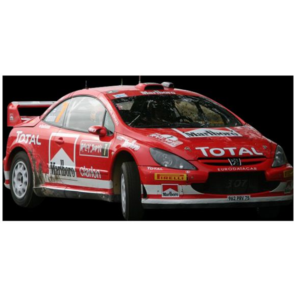SUNSTAR 1:18 Scale Peugeot 307 WRC - M.Gronhölm/T.Rautiainen - Winner Rally Japan 2005 (limited edition 999pcs) - 4679