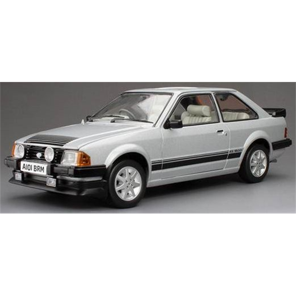 SUNSTAR 1:18 Scale - 1981 Ford Escort Mk3 RS1600i, Strato Silver - RHD UK EXCLUSIVE - 360 Pieces