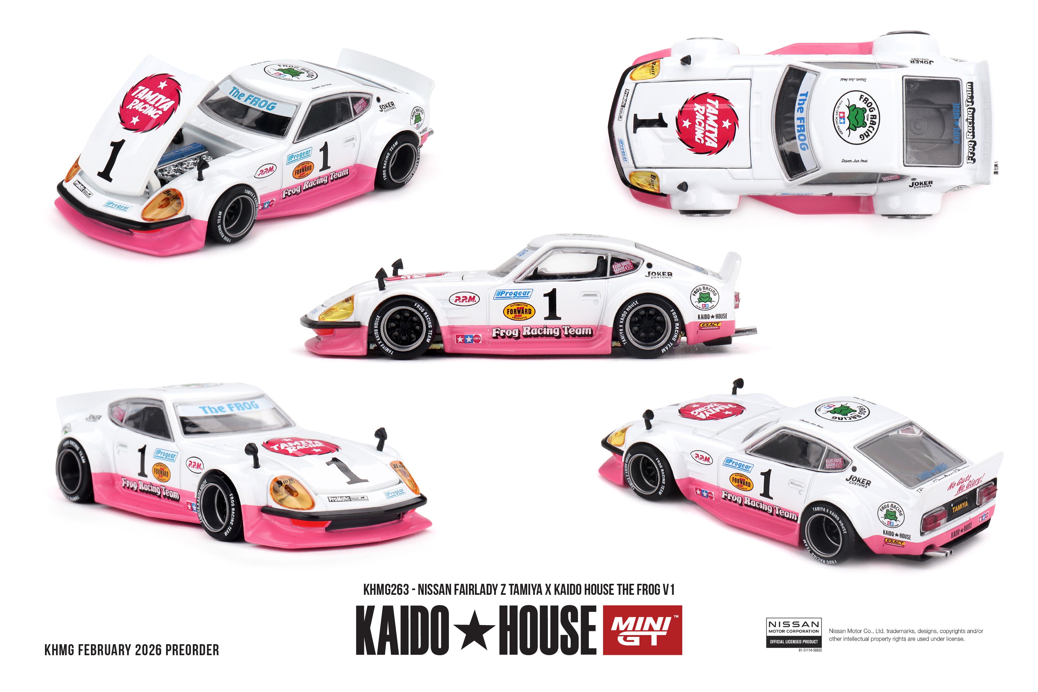 Mini GT 1:64 Kaido House - NISSAN FAIRLADY Z TAMIYA X KAIDO HOUSE THE FROG V1  - KHMG263