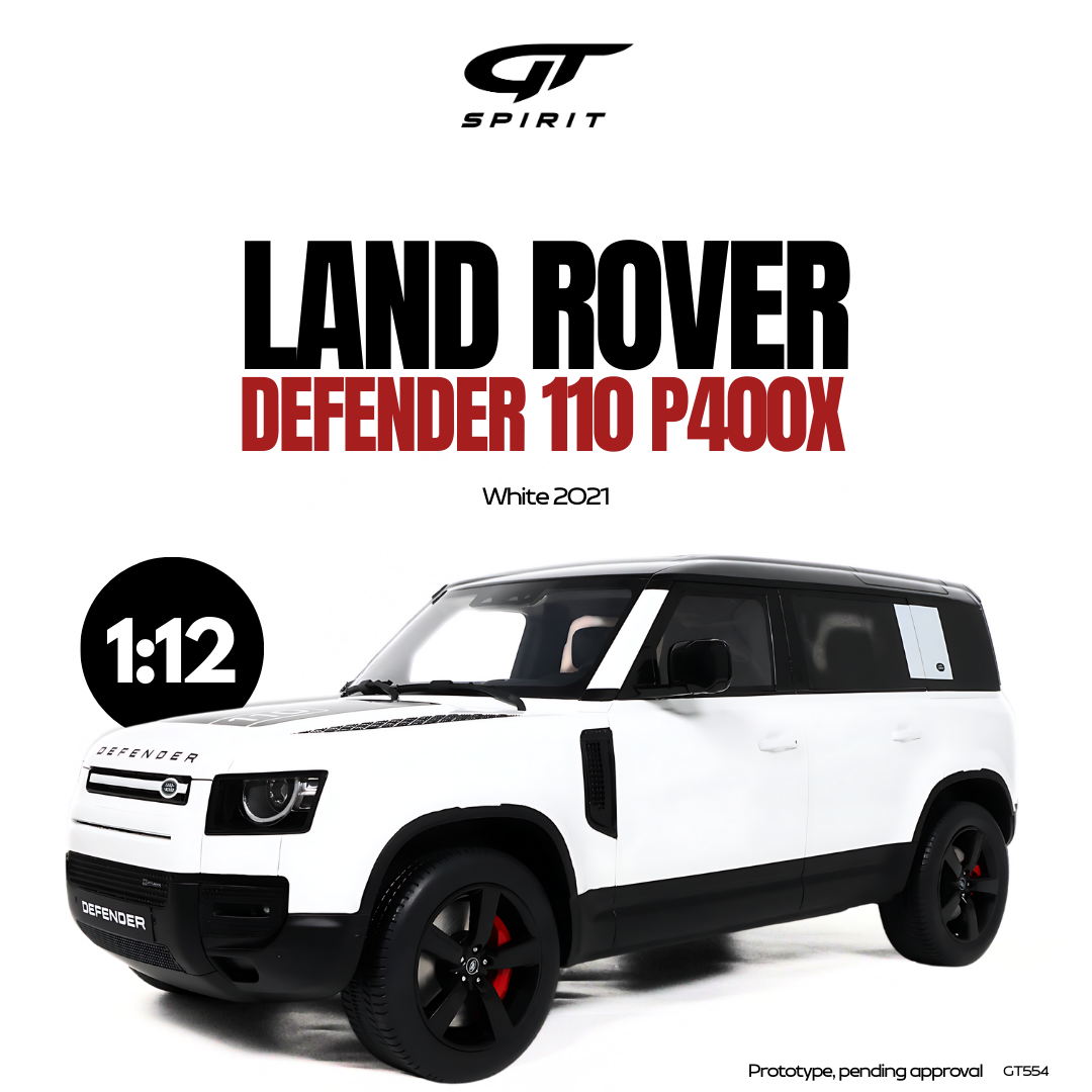 GT Spirit 1:12 Scale Resin, 2021 LAND ROVER DEFENDER 110 P400X, WHITE - GT554
