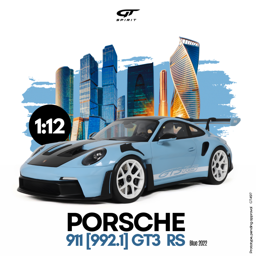 GT Spirit 1:12 Scale Resin,  2022 PORSCHE 911 [992.1] GT3 RS, BLUE - GT497