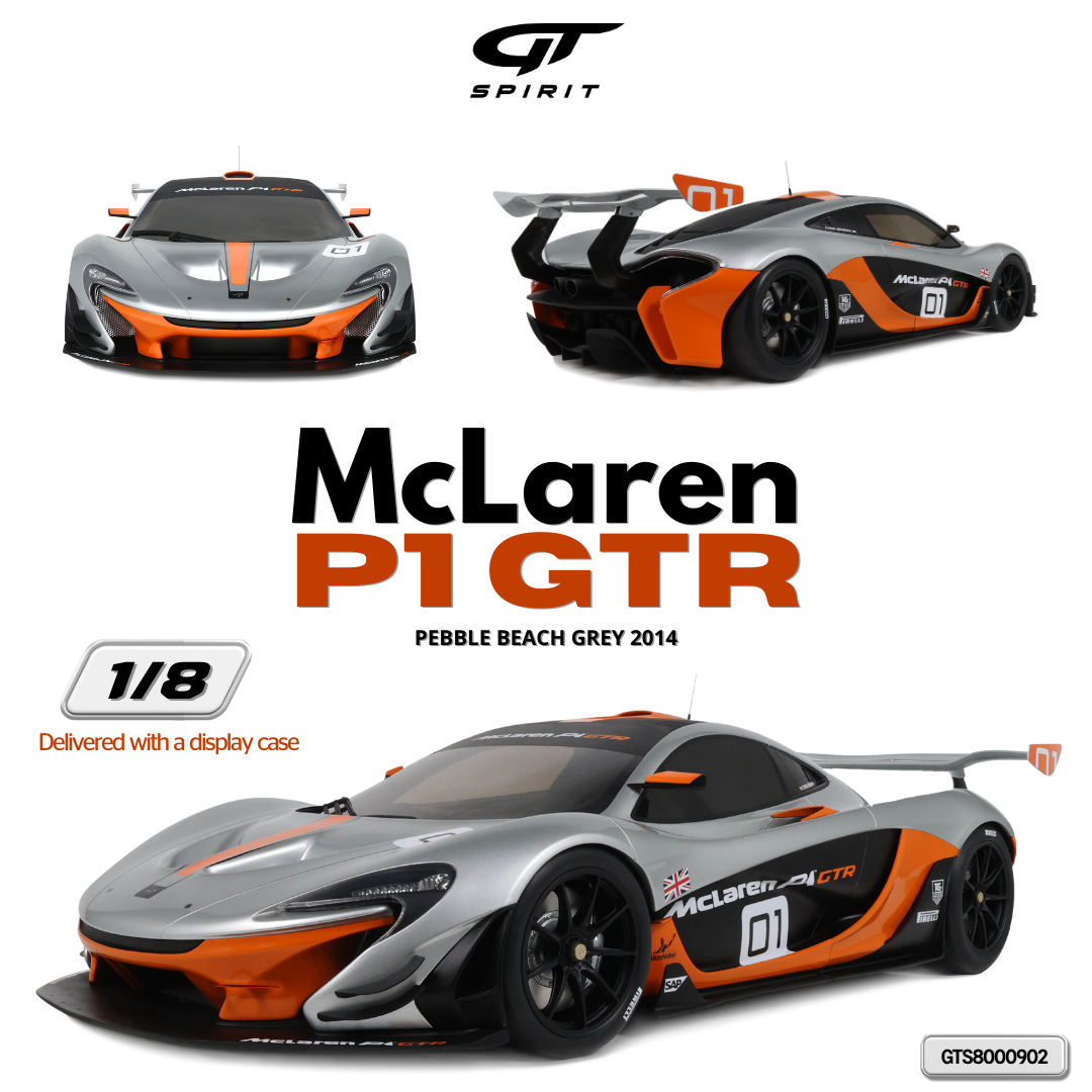 GT Spirit 1:8 Scale Resin,  2014 McLaren P1 GTR - Bebble Beach Grey- GTS800902