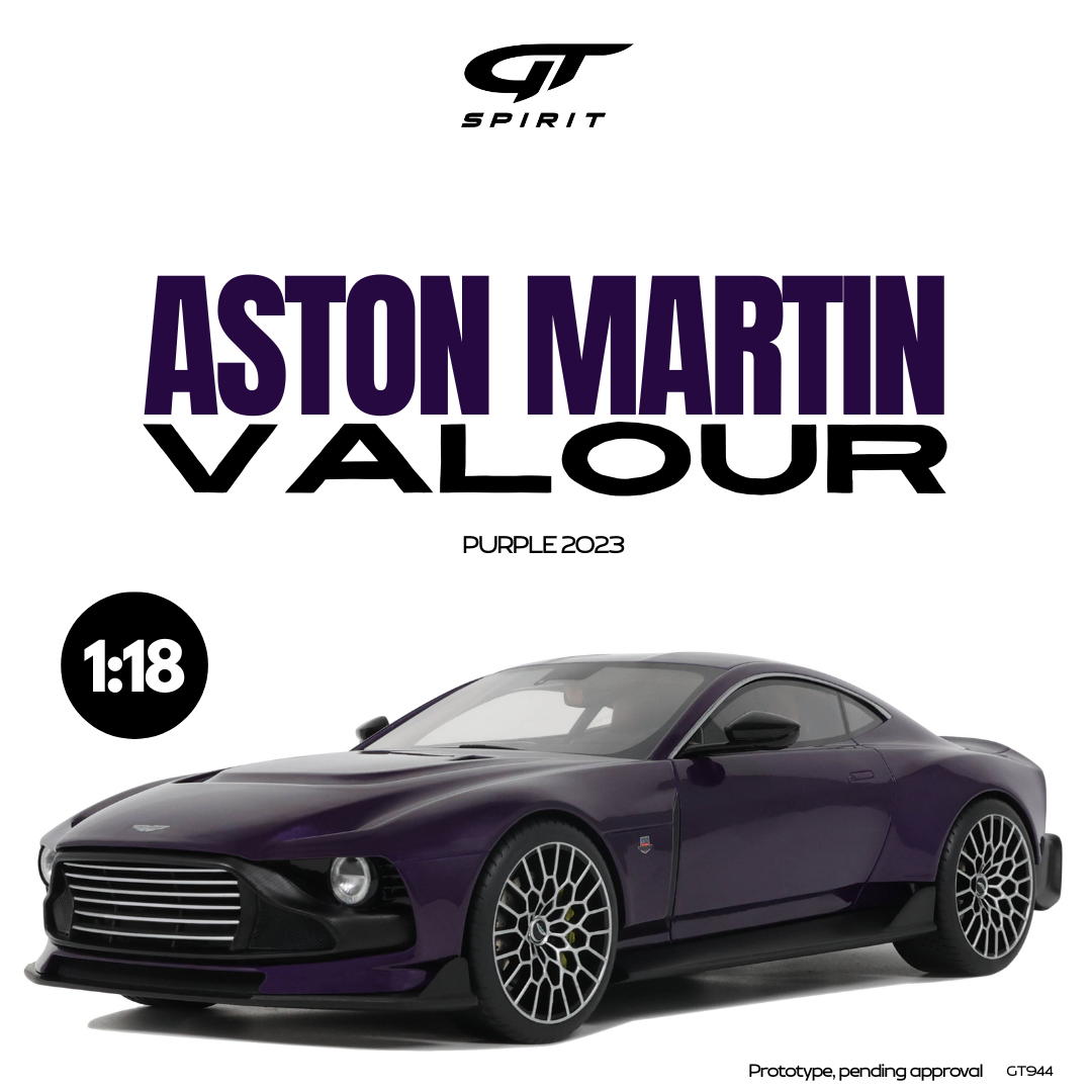 GT Spirit 1:18 Scale Resin,  2023 ASTON MARTIN VALOUR,  PURPLE - GT944