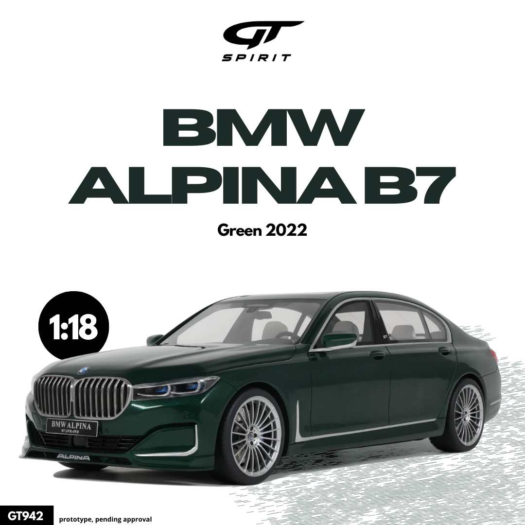 GT Spirit 1:18 Scale Resin, 2022 BMW Alpina B7, Green - GT942