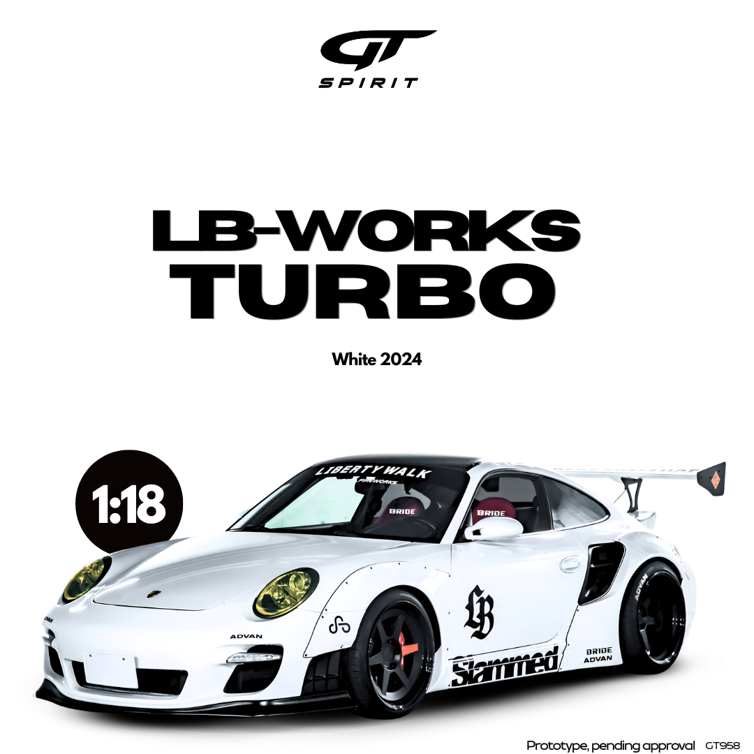 GT Spirit 1:18 Scale Resin,  2024 Porsche LB-WORKS TURBO, WHITE - GT958