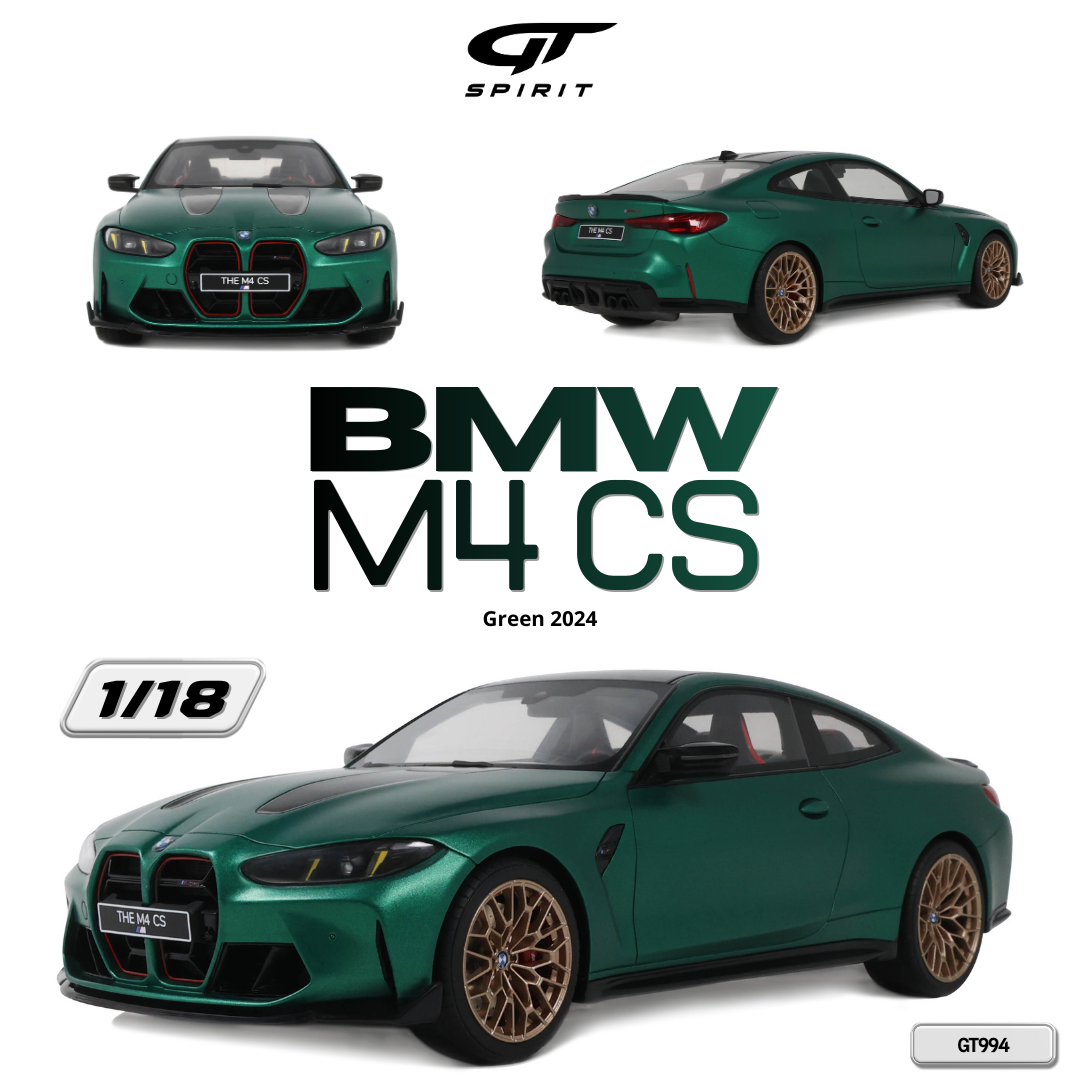 GT Spirit 1:18 Scale Resin,  2024 BMW M4 CS,  Green - GT994