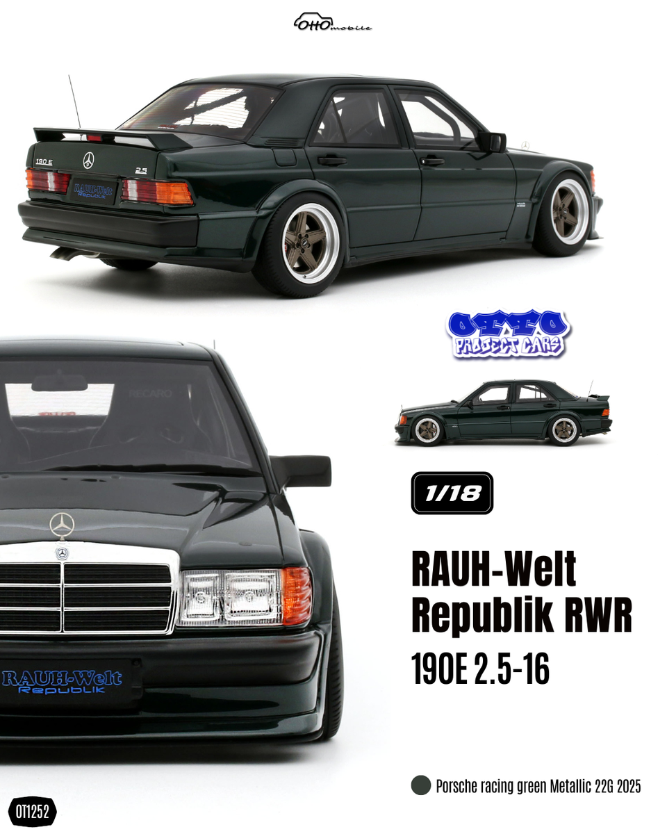 OTTO 1:18 Scale Resin - 2025 Merces Benz RAUH-WELT REPUBLIK RWR 190E 2 OTTO 1:18 Scale Resin - 2025 Merces Benz RAUH-WELT REPUBLIK RWR 190E 2