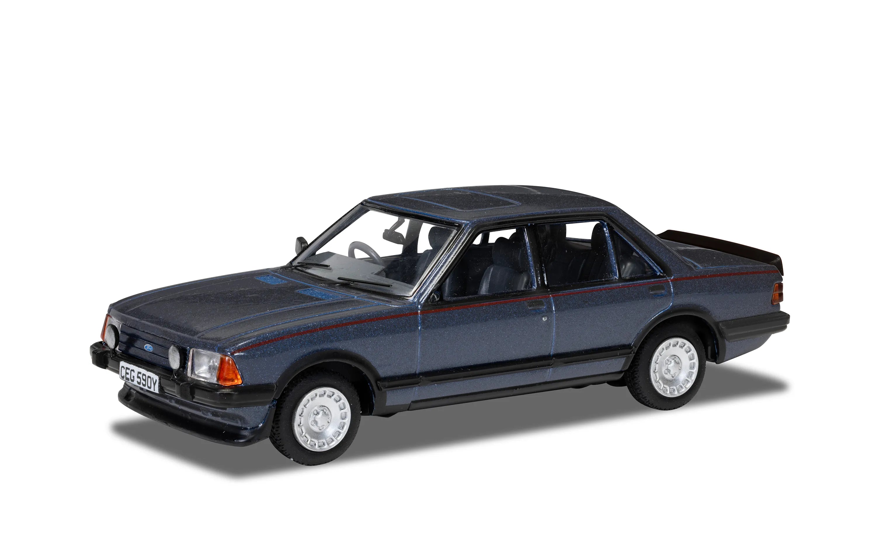 CORGI VANGUARDS 1:43 - 1982 Ford Granada Mk2 (Series 2) 2.8 Injection, Caspian Blue - VA12418
