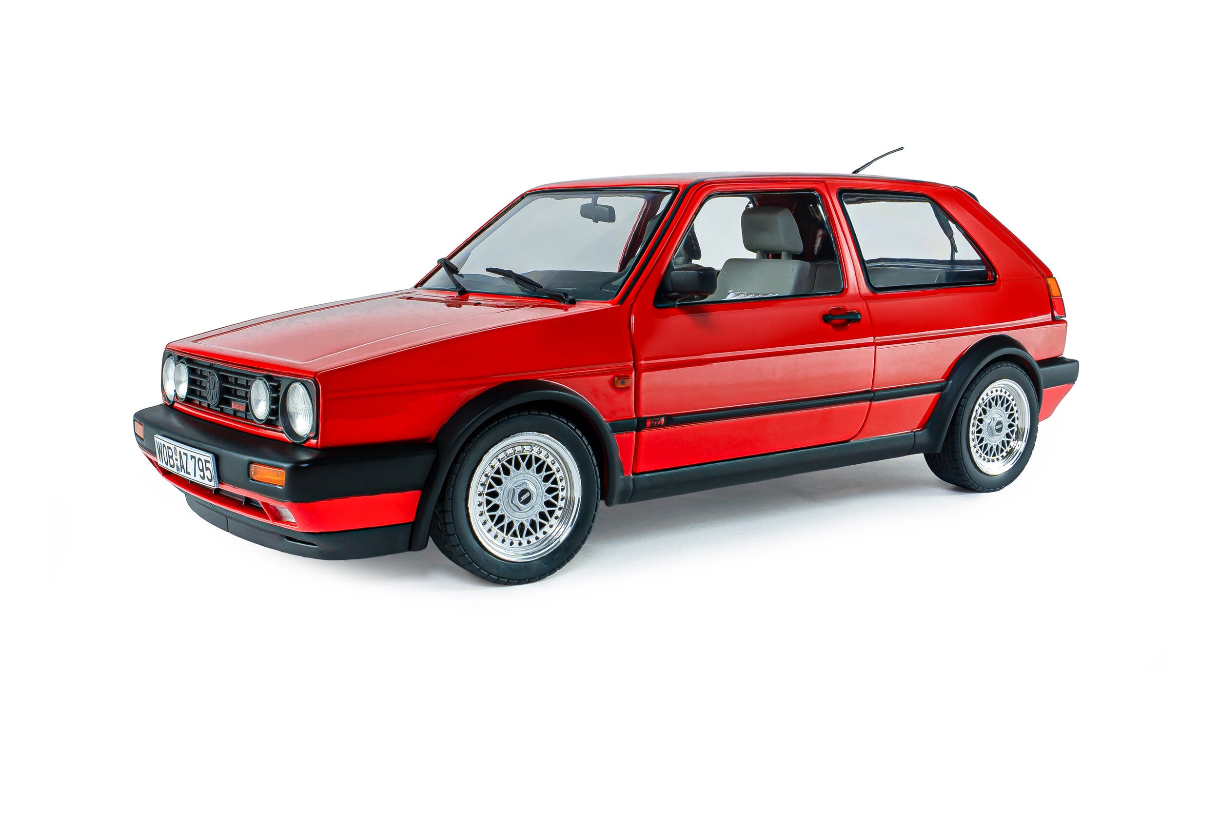 SOLIDO 1:18 Diecast, 1989 VOLKSWAGEN GOLF Mk2 GTi G60, Red - S1812701