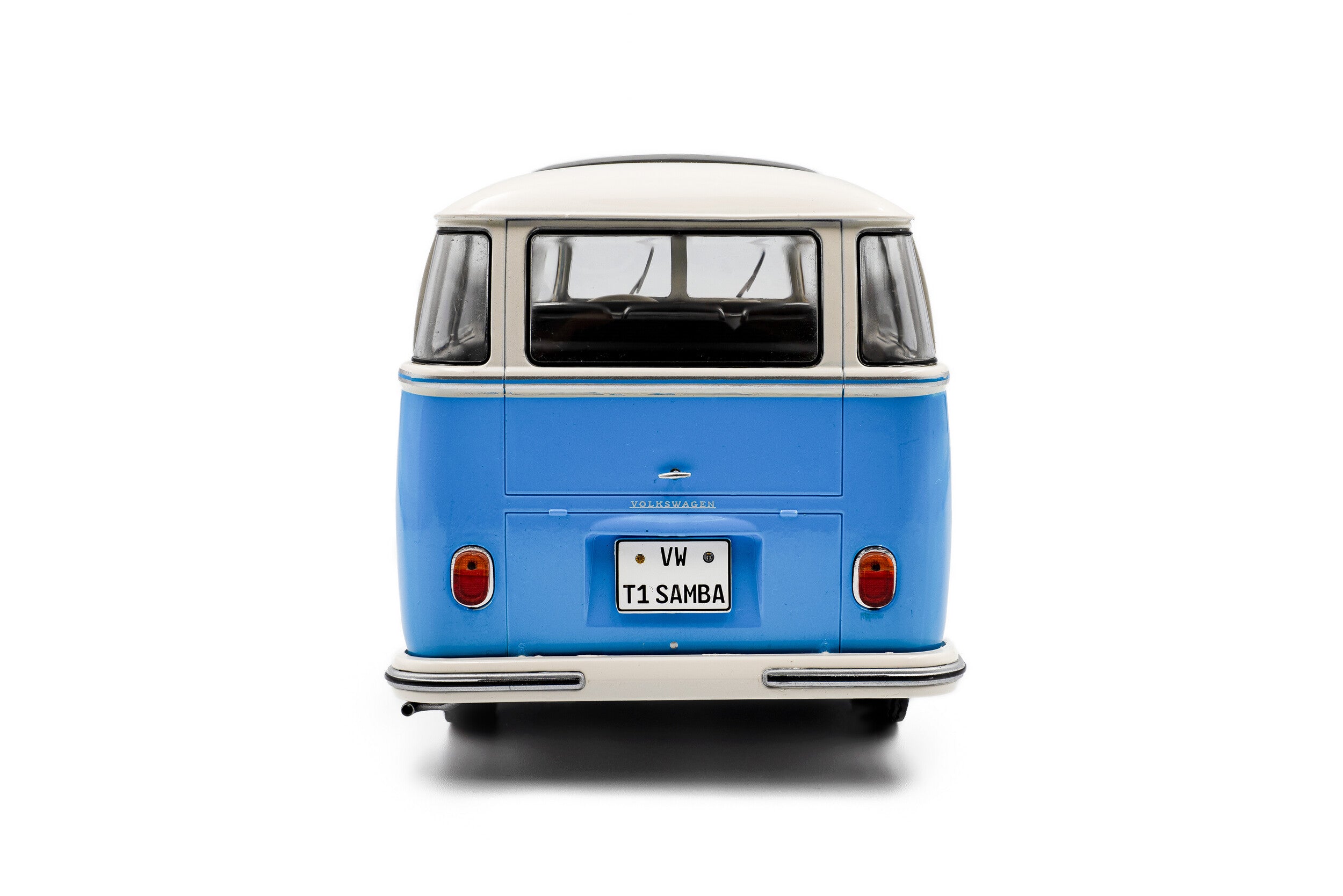 Solido 1:18 Diecast - VW Volkswagen T1 Samba, Blue/White - S1813401