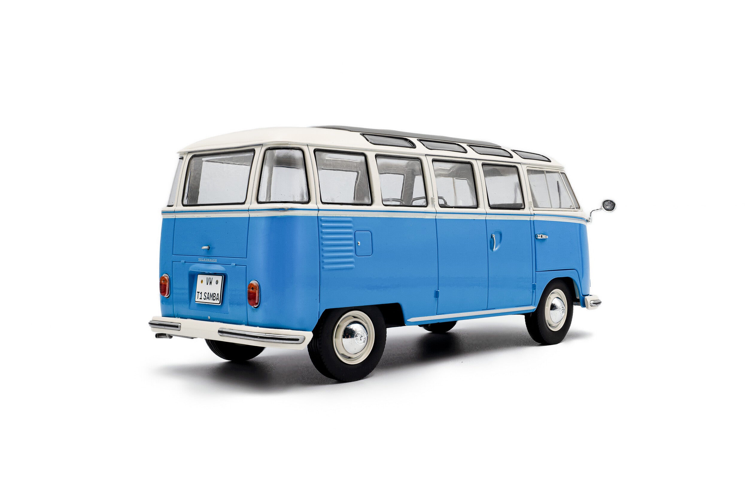Solido 1:18 Diecast - VW Volkswagen T1 Samba,  Blue/White - S1813401