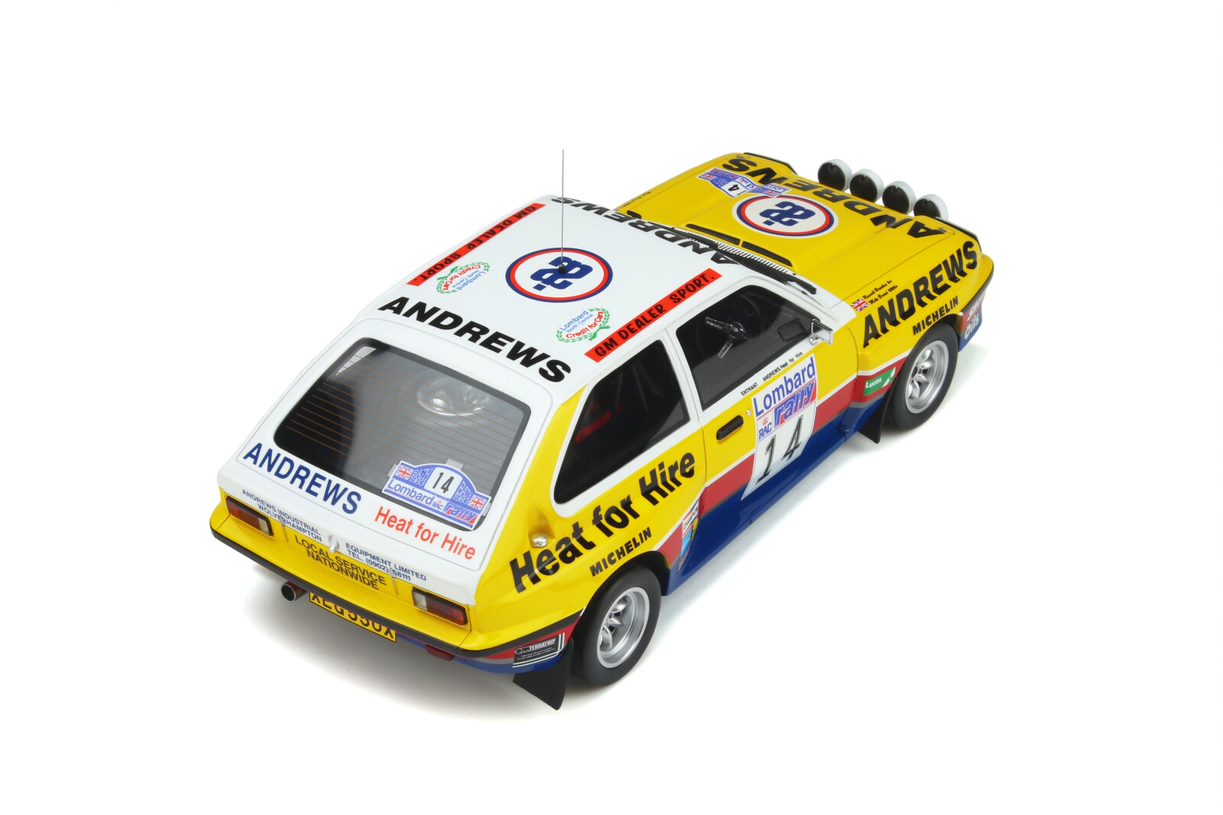 OTTO 1:18 Scale Resin Model Car - Vauxhall Chevette RAC Rally Andrews Heat for Hire (OT370)