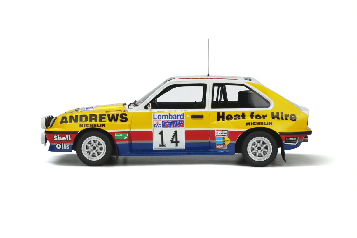 OTTO 1:18 Scale Resin Model Car - Vauxhall Chevette RAC Rally Andrews Heat for Hire (OT370)